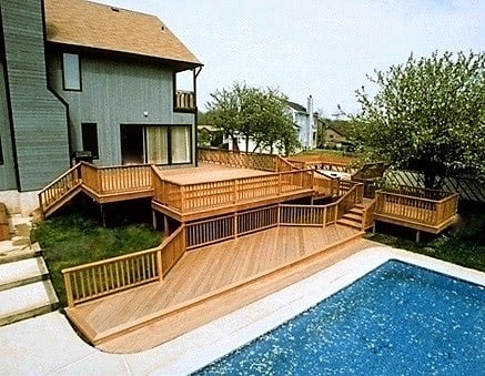 Two Level Deck Ideas With Hot Tub Aleen Wingfield   Ipe Deck And Pool Area 2 3 